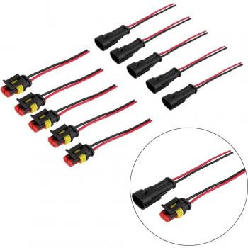 Connecteur électrique 2 broches, kit étanche pour véhicules
