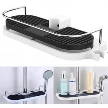 Black Pole Shower Shelf