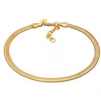 Elli PREMIUM Flach-Schlangenkette Fußkette Damen 925 Silber