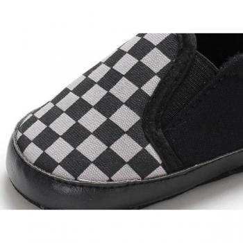 SandQ Checked Fabric Baby Shoes