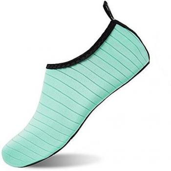 HMIYA Sneakers Aquatiques à Pied Nu – Couleur Vert Rayé