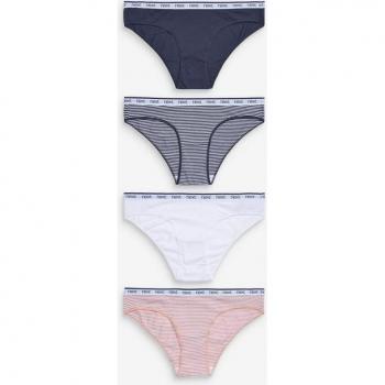 Lot de 4 culottes bikini en coton avec logo