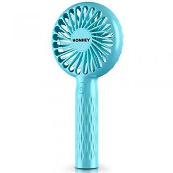 Mini Portable Handheld Fan with Rechargeable Battery, 3 Adjustable Speeds, Ideal for Travel and Home Use