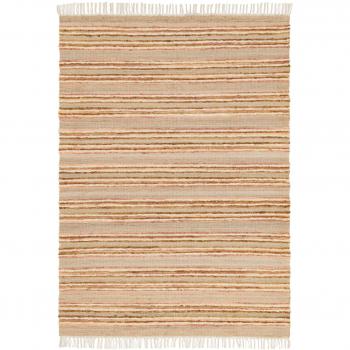 AFK Tapis Rayé Rose, Matières Naturelles, 120 × 170 cm