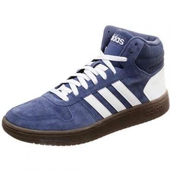 Adidas Hoops 2.0 Mid, Baskets Hautes Homme, Bleu