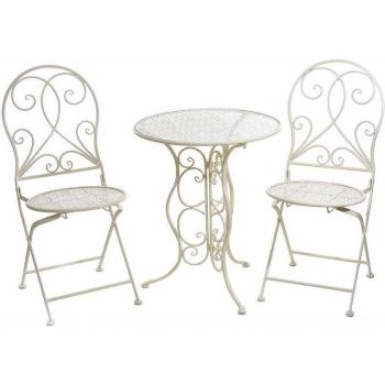 Set Mobili Giardino Shabby Chic Bianco Antico
