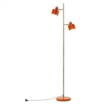 Lampadaire Dyberg Larsen Ocean en métal orange, hauteur 160 cm