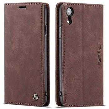 Classic Brown Leather Case with Magnetic Closure – iPhone XR