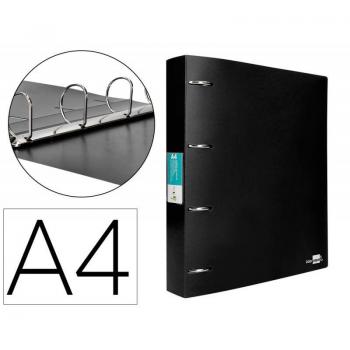 Pasta 4 Anéis Polipropileno LP 40mm A4 Preto Opaco