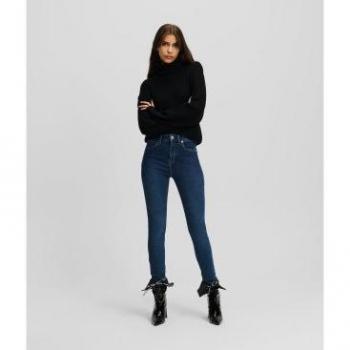 Karl Lagerfeld Jeans A Vita Alta Taglio Sottile Blu Scuro 30