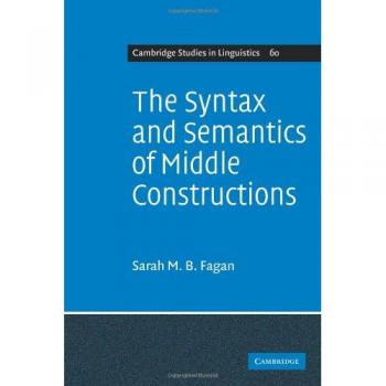 The syntax and semantics of middle constructions paperback