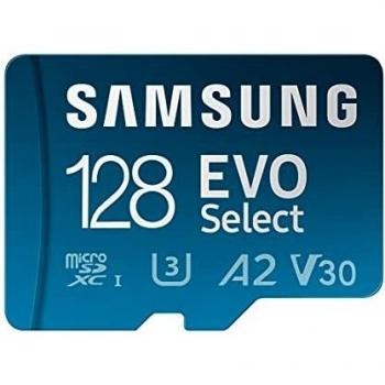Samsung EVO Select 128GB microSDXC UHS I U3 130MBs Full HD 4K UHD Speicherkarte