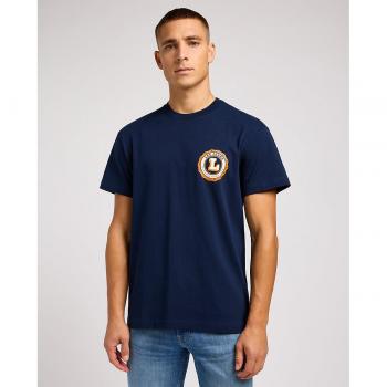 Lee Varsity Short Sleeve T-Shirt, Navy Blue, Size XXL