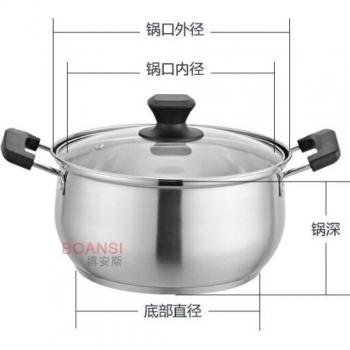 Extra Bottom Stainless Steel Stock Pot