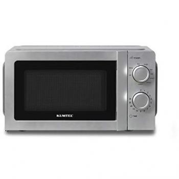 Forno Microonde Kumtel HM-04 Grigio Argento con Funzione Grill 700W e Capacità 20L