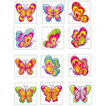 Colorful Butterfly Temporary Tattoos