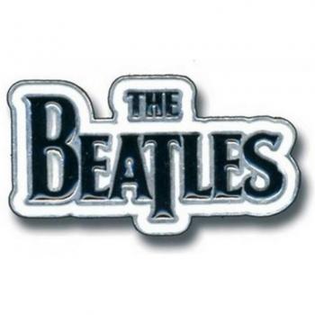 The Beatles T-Logo Anstecknadel Weiß/Schwarz