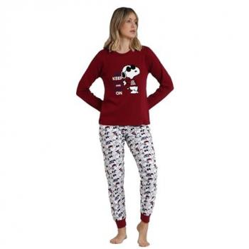 Peanuts Snoopy Damen Pyjama Langarm