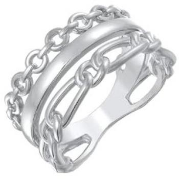 Elli Damen Gliederbandring 3-reihig Gold