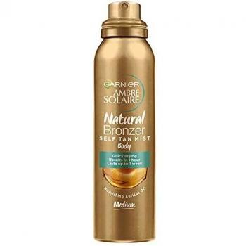 Garnier Ambre Solaire Natural Bronzer Quick Drying Body Self Tan Mist Medium 150ml