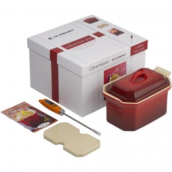 Le Creuset Terrine in Cherry, 0.6 L, Stoneware, Press + Thermometer