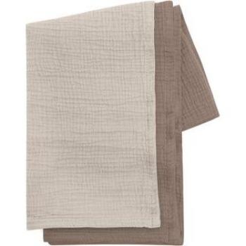 Coperta in mussola 2 pezzi Kindsgard Himsky beige/marrone