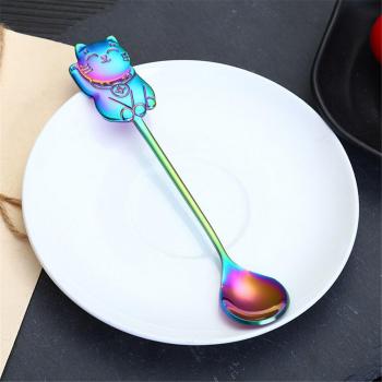 Lucky Cat Mini Spoon for Coffee and Food