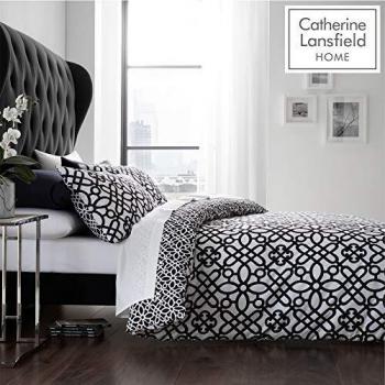 Coprisoffa Trellis Easy Care Nero-Bianco