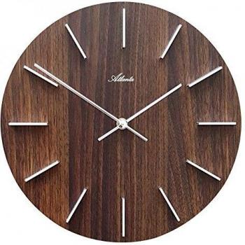 Atlanta 4419/20: Nussbaum-Holz Wanduhr