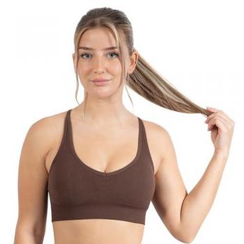 SMILODOX Damen BH Cetrina Eleganter Rückenausschnitt Braun XL