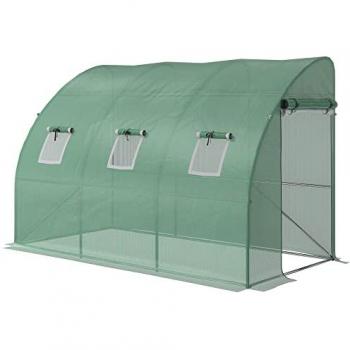 VerdantShield Serre Adossée OutSunny – Dimensions 300x150x197 cm