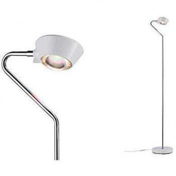 Paulmann 70920 LED Stehleuchte Ramos incl. 1x7,5 / 1x3,5 Watt dimmbar Standleuchte Weiß matt, Chrom -2700 K