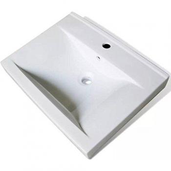 VidaXL Stylish Rectangular Ceramic Sink with Faucet Hole