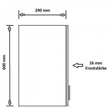 Küchen Hängeschrank 60 cm Modell Omega 240 Schwarz-Weiß