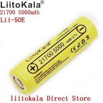 LiitoKala 3.7V 21700 High Power 5000mAh Battery
