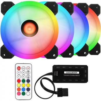 Ventilador Silencioso RGB 12 cm para Chasis de Ordenador