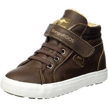 KangaROOS KaVu III Unisex Baby Sneaker, Dunkelbraun/Sand
