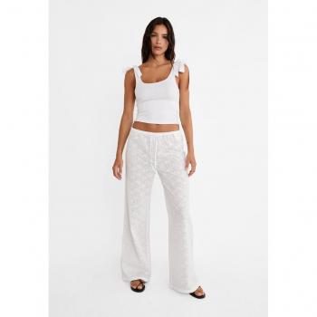 Elasticated Waistband Embroidered Trousers