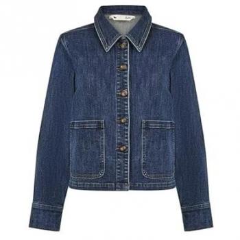 Veste Yumi Yumi en Denim Bleu avec Poches à Patch