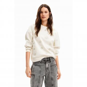 Sweatshirt com Bordados Geométricos