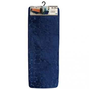Tapis Bain Bleu Marine – Mémoire de Forme, Taille 45x120 cm (Tendance)