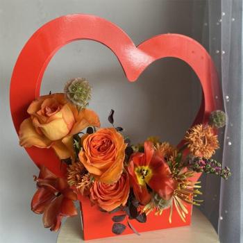 Portable Heart Flower Basket