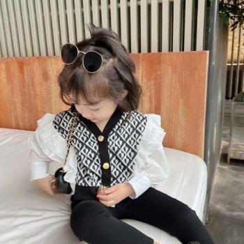 Retro Long-Sleeve Shirts for Little Girls