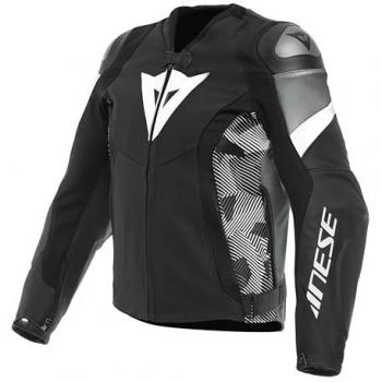 Dainese Avro 5 Motorradjacke Schwarz Grau Weiß 50 für Männer