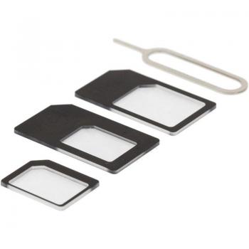 Deltaco SIM-kortsadapter, svart