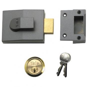 Yale Locks YAL82DMGPB Deadbolt Nightlatch 60mm Backset DMG Finish Box