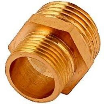Sourcing Map 1/2 x 3/8 Threaded Brass Reducing Coupler