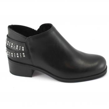 Pelle Nera Stivaletti 94T5