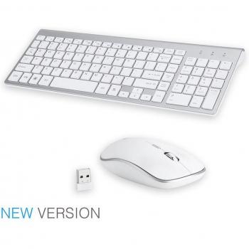 Clavier et souris sans fil SeenDa, compatible Smart TV, ultra-fin