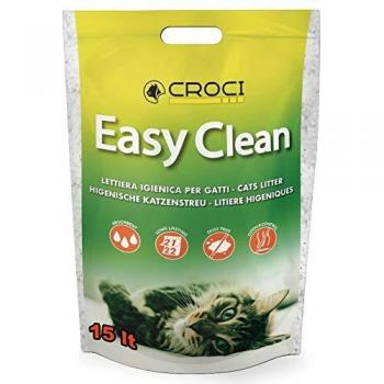 Croci Easy Clean Lettiera per Gatto al Silicio, 15 Litri, Sabbietta gatto ad alto assorbimento e facile da pulire